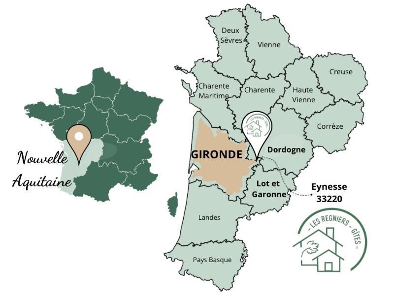 Les Regniers - 2 Gites Voisins Pour Familles Et Groupes Eynesse Ngoại thất bức ảnh