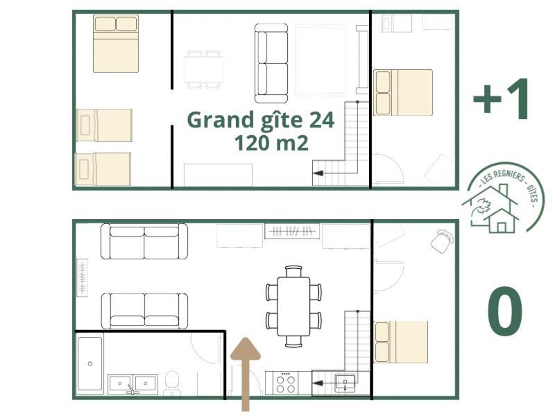 Les Regniers - 2 Gites Voisins Pour Familles Et Groupes Eynesse Ngoại thất bức ảnh
